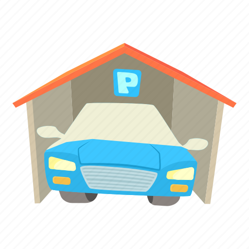 Auto, automobile, car, cartoon, garage, home, transportation icon - Download on Iconfinder