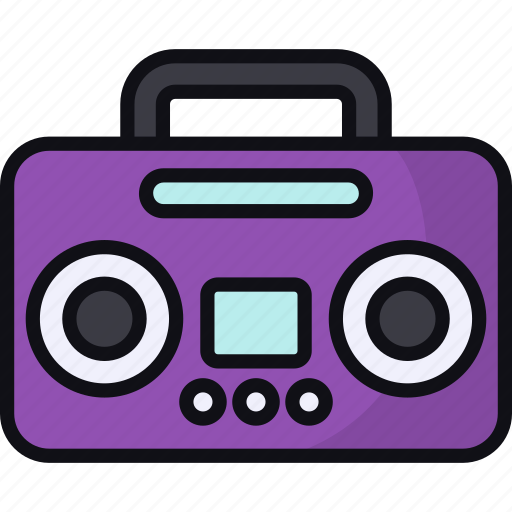 Boombox, music, electronic, radio, entertainment, multimedia icon - Download on Iconfinder