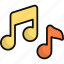 music notes, quaver, song, entertainment, musical, audio, sound 