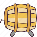 barrel, dispenser, beverage, beer, alcohol, drink