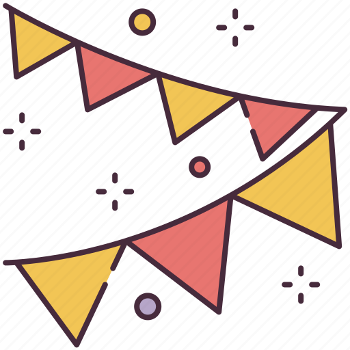 Garlands, party, birthday, celebration, decoration, fun, flags icon - Download on Iconfinder