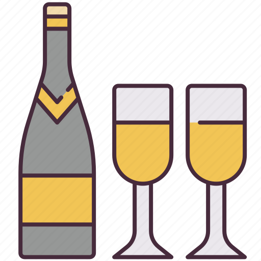 Wine, bottle, glass, alcoholic, drink, beverage, corkscrew icon - Download on Iconfinder