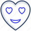 emoji, emoticon, expression, heart emoji, smiley 