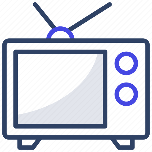 Tv, television, tv set, broadcast, vintage tv icon - Download on Iconfinder