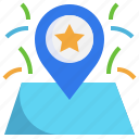pin, point, location, maps, placeholder, star