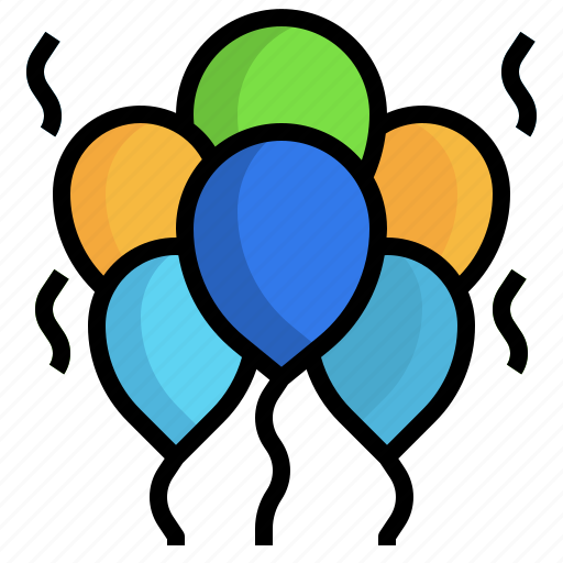Balloon, birthday, party, celebration, entertainment, decoration icon - Download on Iconfinder