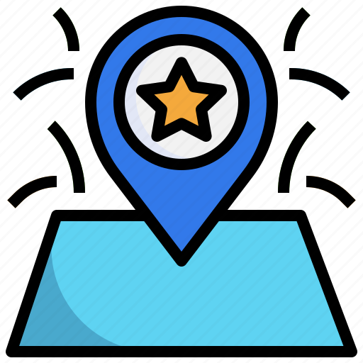 Pin, point, location, maps, placeholder, star icon - Download on Iconfinder