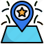 pin, point, location, maps, placeholder, star 