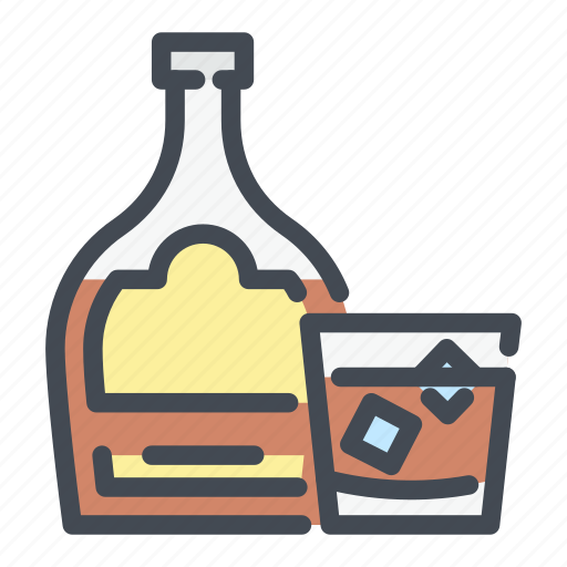Alcohol, bottle, drink, glass, whiskey icon - Download on Iconfinder