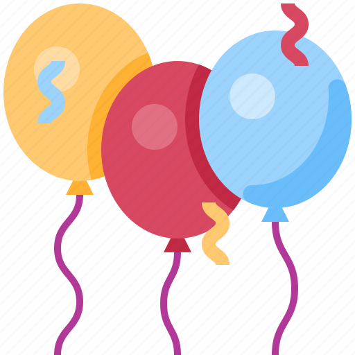 Happy, celebration, confetti, balloon, balloons, party, decoration icon - Download on Iconfinder
