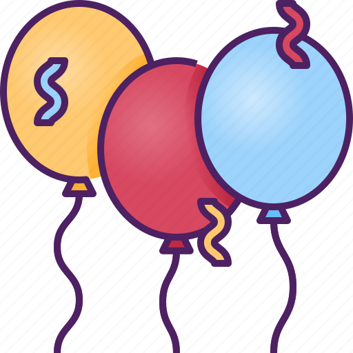 Happy, celebration, confetti, balloon, balloons, party, decoration icon - Download on Iconfinder
