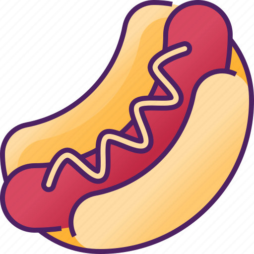 Food, fast food, junk food, hotdog, hotdog sandwich, sausage, hotdog burger icon - Download on Iconfinder