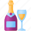 glass, bottle, champagne, drink, alcohol, beverage, party 