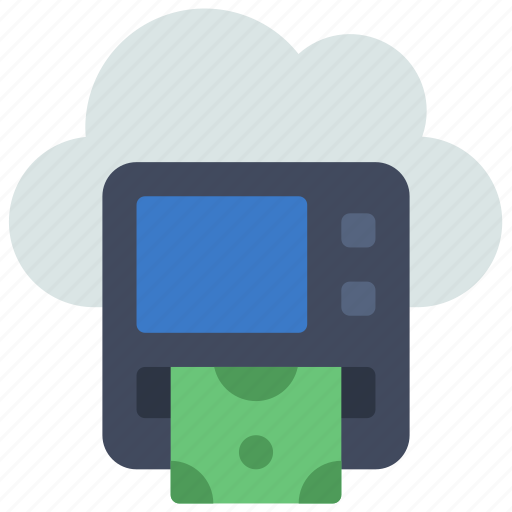Cloud, atm, money, computing, withdrawal icon - Download on Iconfinder