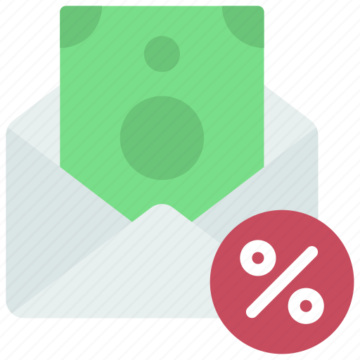Free, paycheck, discount, payment, mail icon - Download on Iconfinder