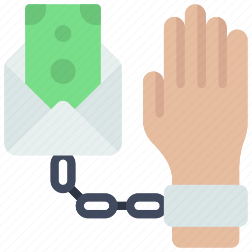 Tied, to, paycheck, money, finance icon - Download on Iconfinder