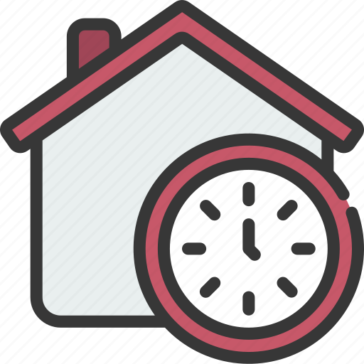 Real, estate, timer, house, home, time icon - Download on Iconfinder