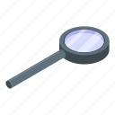 business, cartoon, focus, glass, isometric, magnify, search