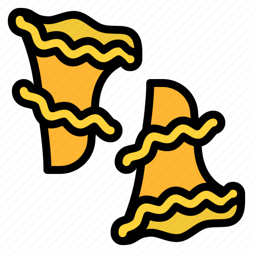 Campanelle, pasta, italian, types, food, cooking icon - Download on Iconfinder