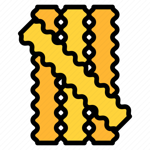 Reginette, pasta, italian, types, food, cooking icon - Download on Iconfinder