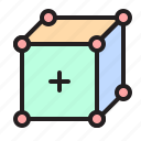 box, cube, edge, modelling, polygon, vertex, volume