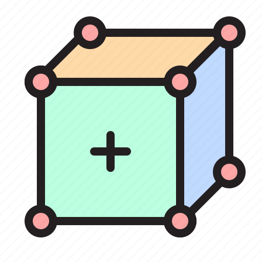 Box, cube, edge, modelling, polygon, vertex, volume icon - Download on Iconfinder