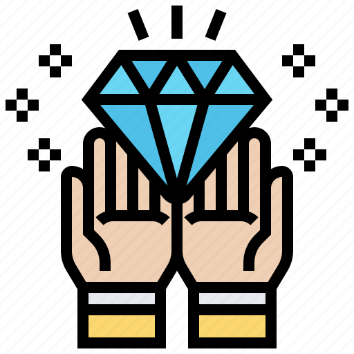 Diamond, gemstone, sparkle, treasure, wealth icon - Download on Iconfinder