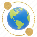 earth, swap, money, payment, exchange, dollar, cash, globe