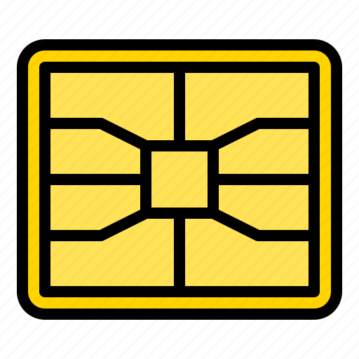 Card, chip, electronic, microchip, payment, sim card icon - Download on Iconfinder