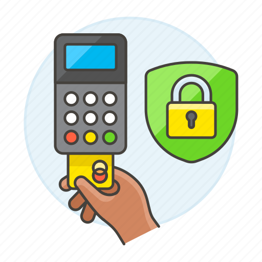 Hand, card, secure, debit, credit, protect, reader icon - Download on Iconfinder
