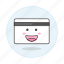 card, credit, magnetic, payment, smiley, stripe 