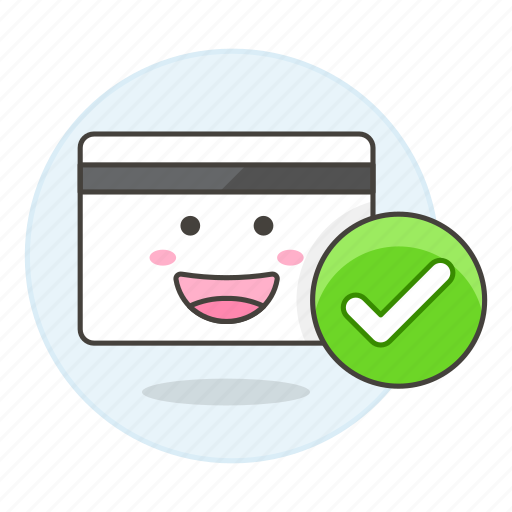 Accepted, card, check, credit, payment, smiley, valid icon - Download on Iconfinder