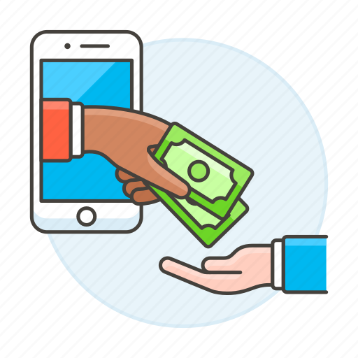 Digital, money, method, smartphone, transfer, hand, cash icon - Download on Iconfinder