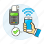 phone, sale, point, invoice, payment, receipt, terminal, smartphone, verified, pos, nfc, digital 