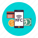 banking, card, coin, dollar, mobile, nfc, payment