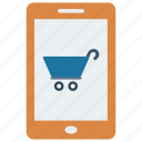 cart, mobile, online, phone, shopping