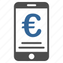banking service, euro currency, finance, mobile payment, money, phone balance, telephone