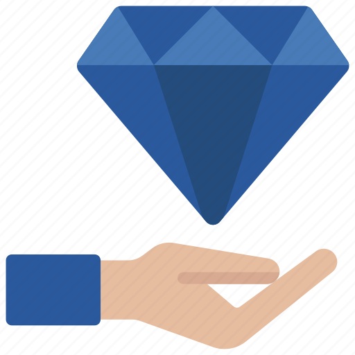 Give, value, finances, hand, diamond icon - Download on Iconfinder