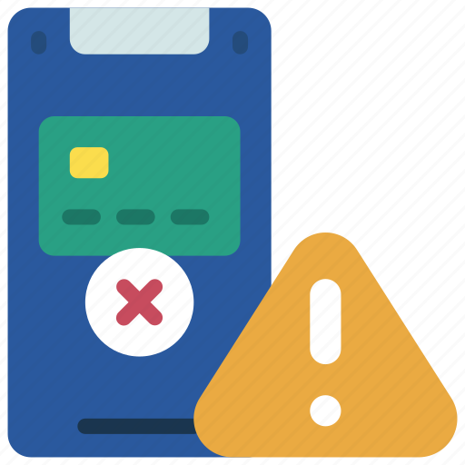 Mobile, payment, error, finances, warning icon - Download on Iconfinder
