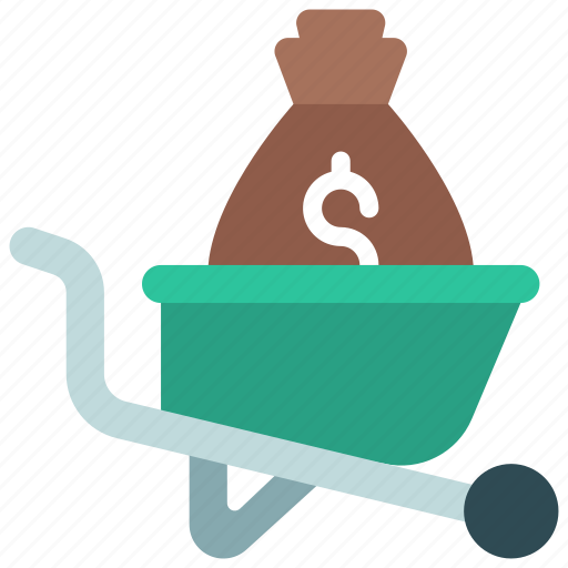 Money, wheelbarrow, finances, cash, financial icon - Download on Iconfinder