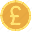 pound, coin, finances, money, british 