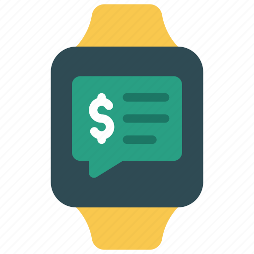 Smart, watch, payment, finances, money icon - Download on Iconfinder