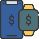 mobile, smart, watch, payment, finances