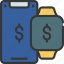 mobile, smart, watch, payment, finances 