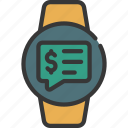 smart, watch, payment, finances, message