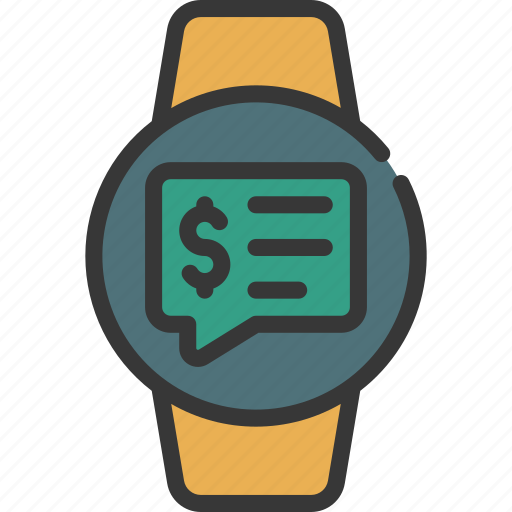 Smart, watch, payment, finances, message icon - Download on Iconfinder