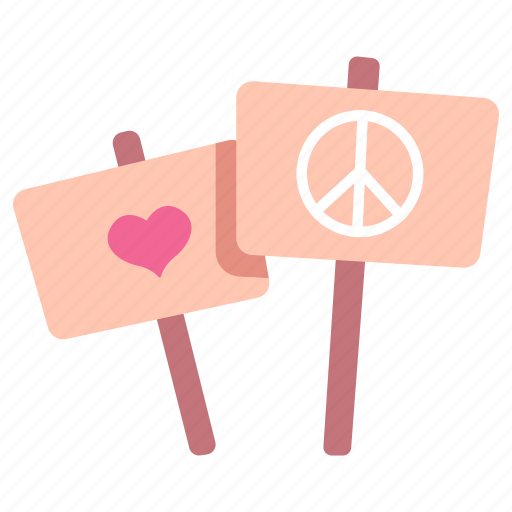 Love, peace, heart, banner, freedom, protest icon - Download on Iconfinder