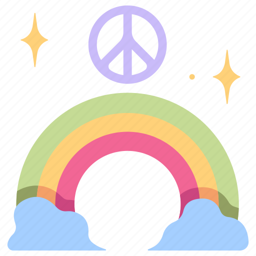 Rainbow, peace, sky, nature, cloud icon - Download on Iconfinder