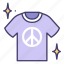 peace, t, shirt, love, happy 