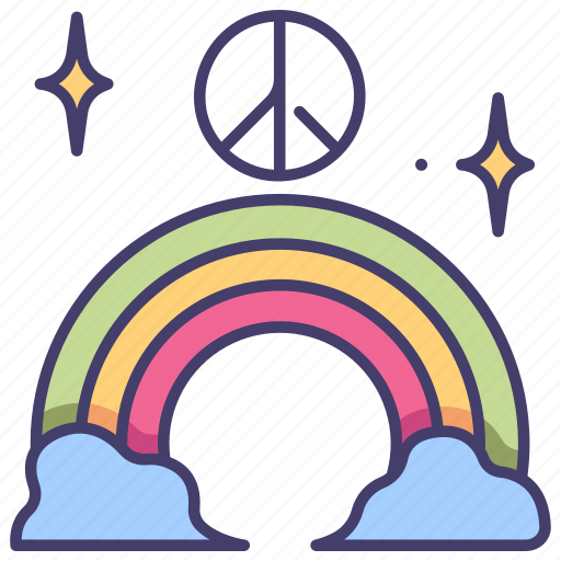 Rainbow, peace, sky, nature, cloud icon - Download on Iconfinder
